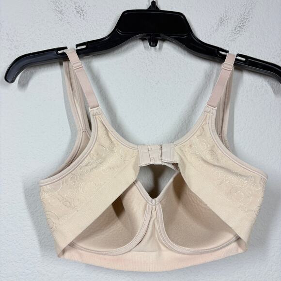 Bali Size 34C Comfort Revolution Bra Cream Padded Wire Free Adjustable Straps - Picture 3 of 9